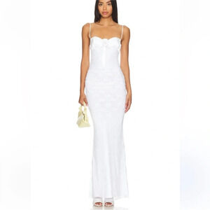 Marjorelle Revolve Leonie White Maxi Dress